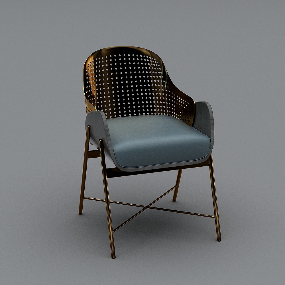 Elegant Low-Poly Chair 3D model