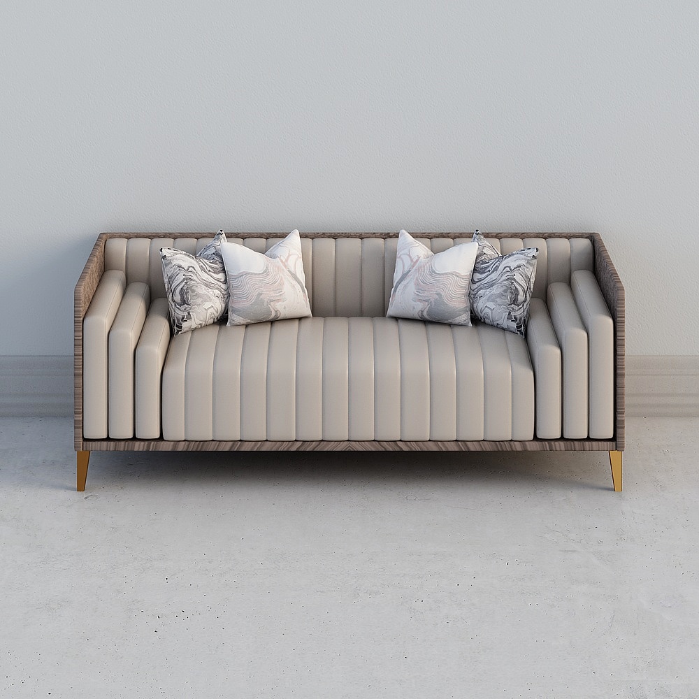 DAS Dasen Design New Chinese Sales Office Reception Area - Multiplayer Sofa