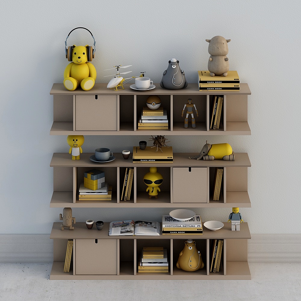 Armoire étagère combinée moderne