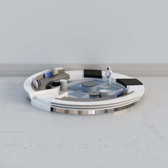 Futuristic Round Table 3D model