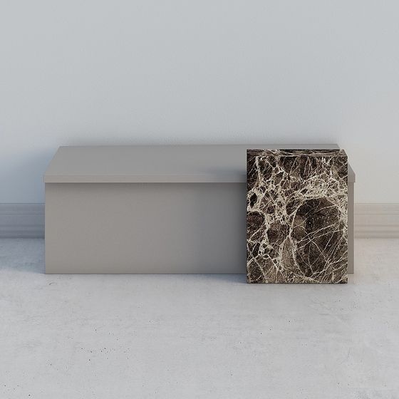 Stylish Marble Side Table 3D model for Modern Interiors