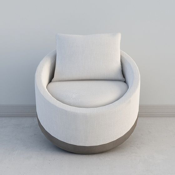 Curved Sofa Chair 3D model