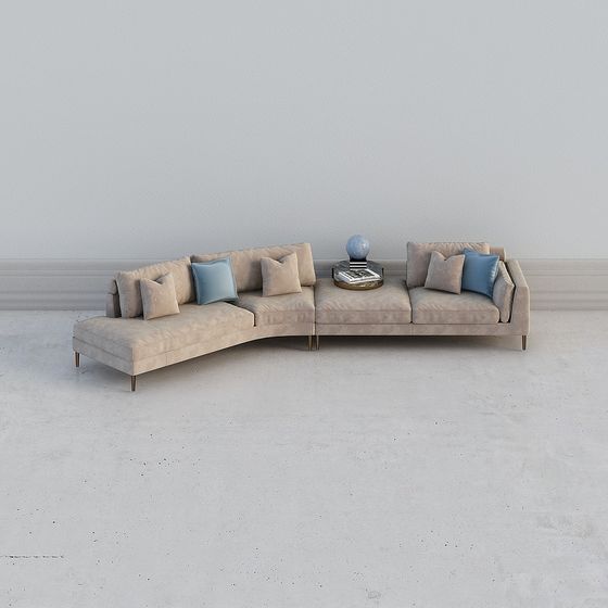 Urban Comfort Low-Poly Sofa 3D model for Modern Interiors