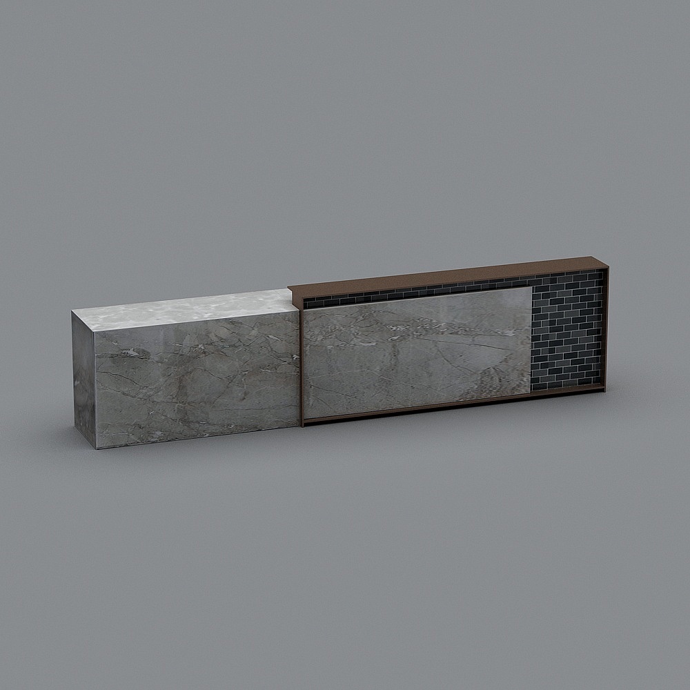 City Edge Reception Desk 3D model