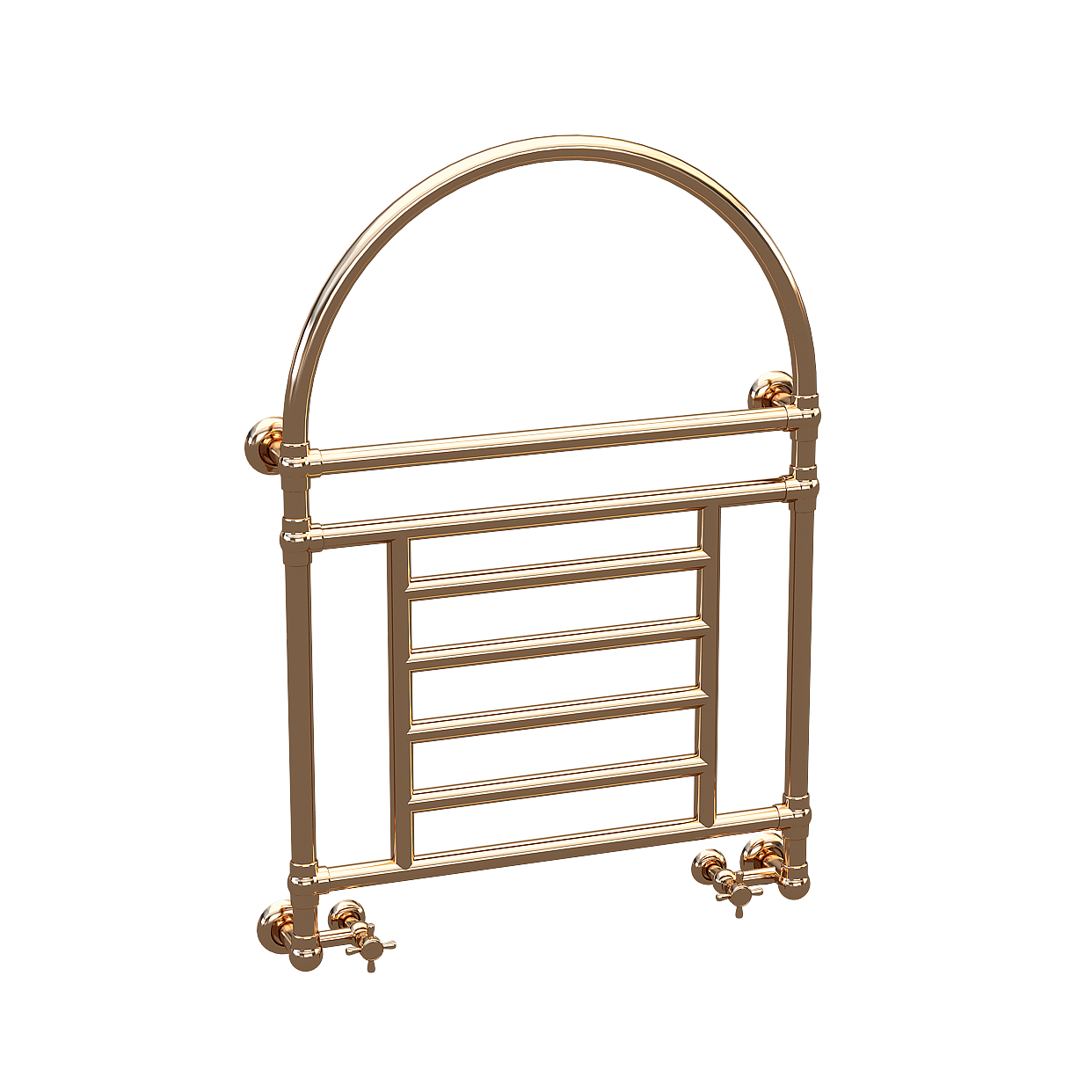 Elegant Gold Towel Rack 3D Model – Vintage Modern Style