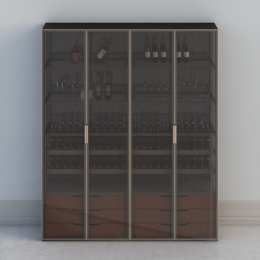 ตู้ไวน์สมัยใหม่ การรวมตู้ตกแต่ง-3