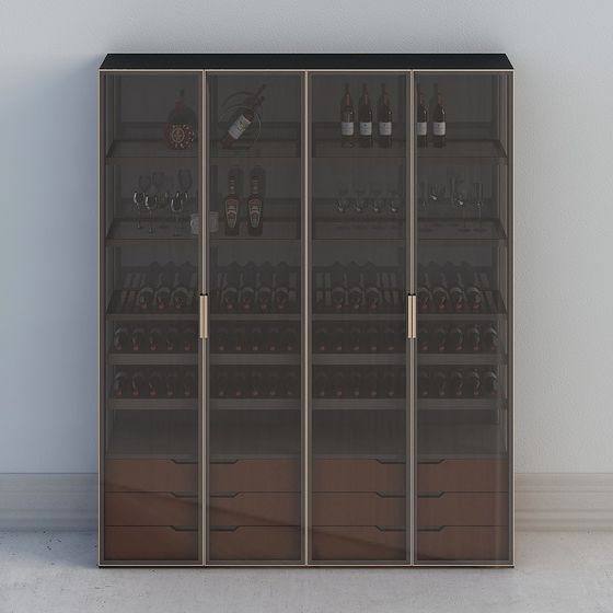 ตู้ไวน์สมัยใหม่ การรวมตู้ตกแต่ง-3