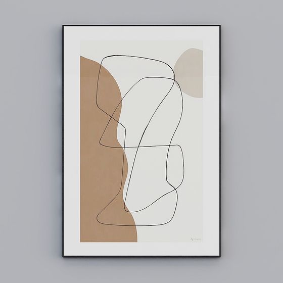 Abstract Lines 3D Model for Creative Projects