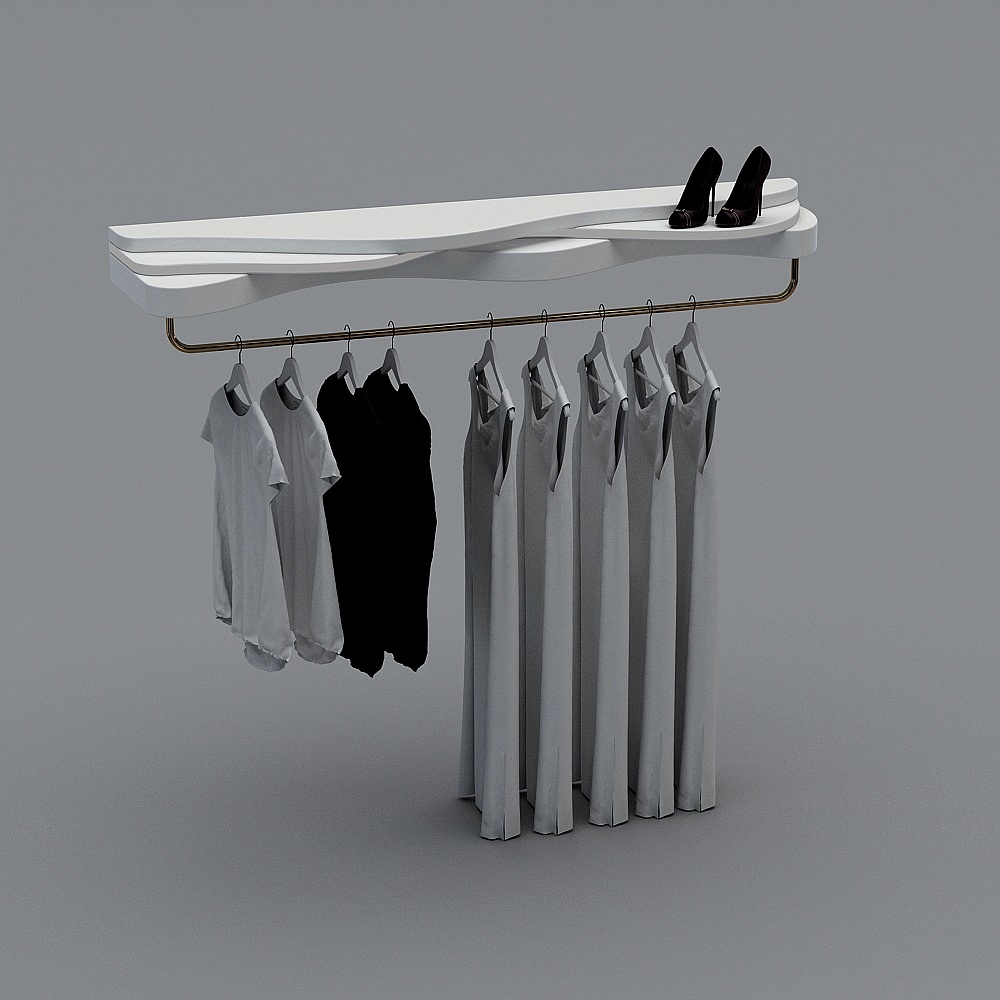 Éléments muraux suspendus pour magasin de vêtements moderne