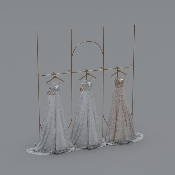 Elegant Bridal Display Rack 3D model