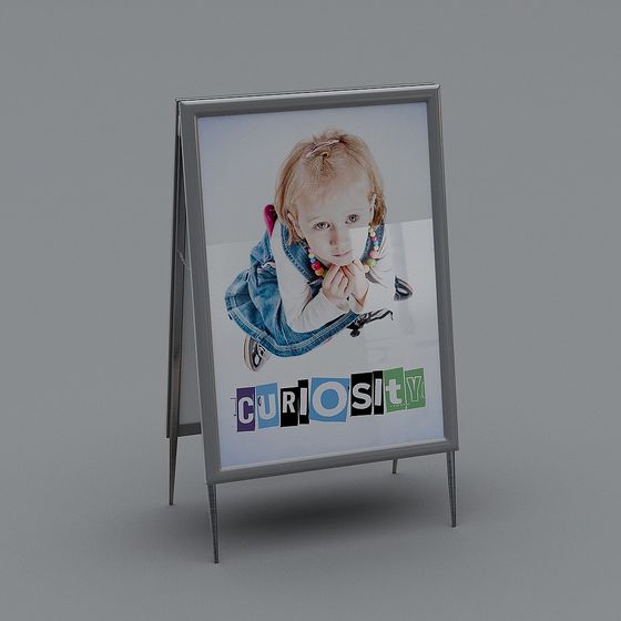 Low-Poly Billboard 3D Model for Creative Projects