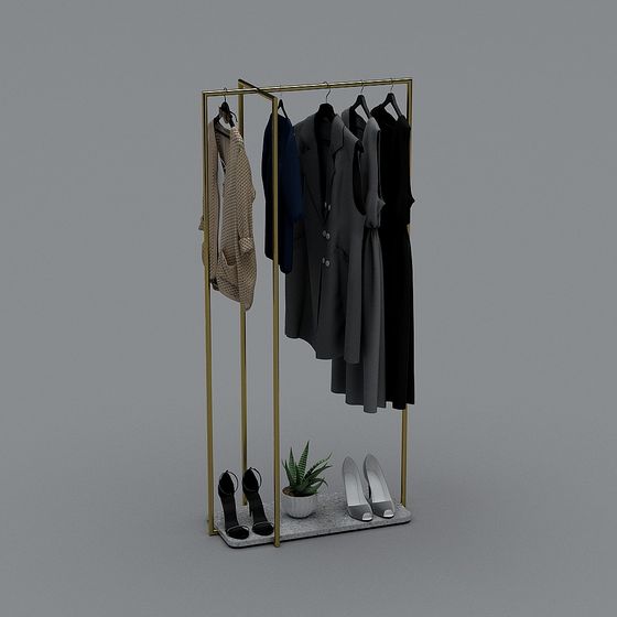 Elegant 3D Model Clothes Hanger Design