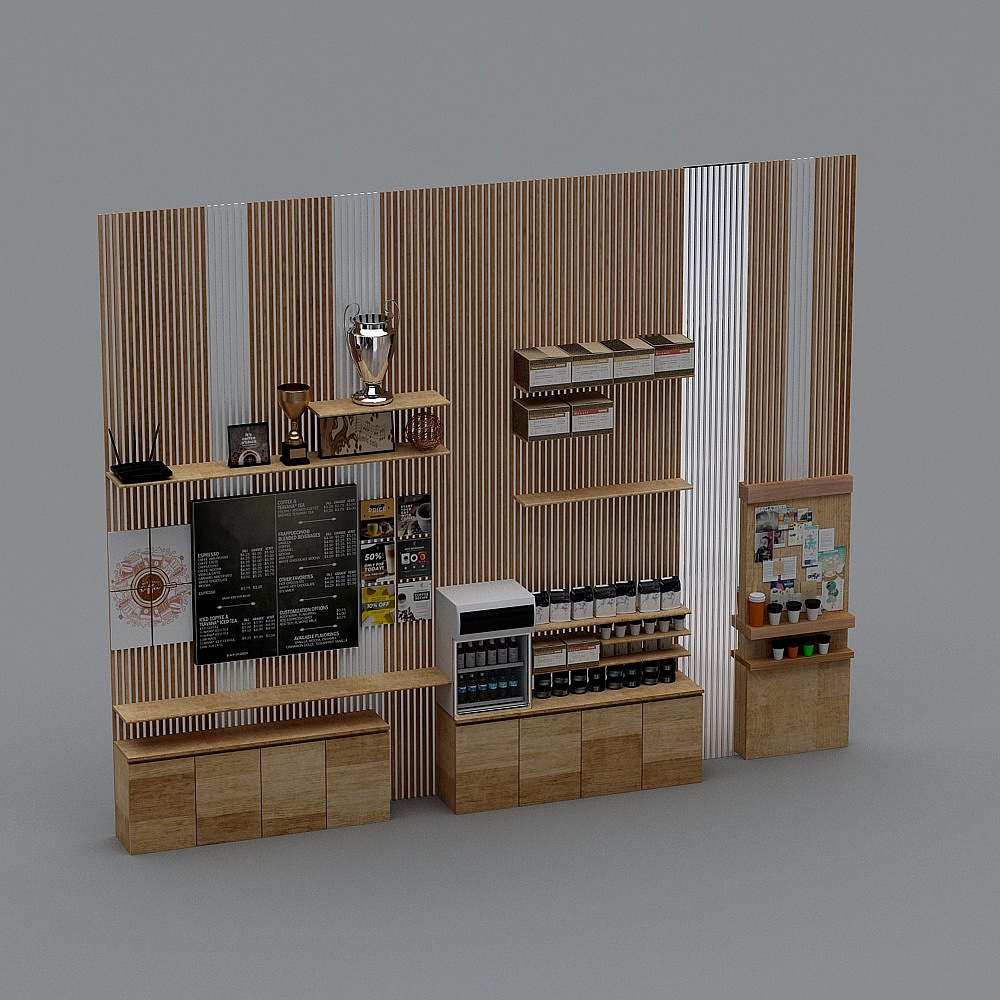 Comptoir de bar à café de style industriel