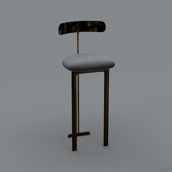 Elegant 3D Bar Stool Model for Modern Interiors