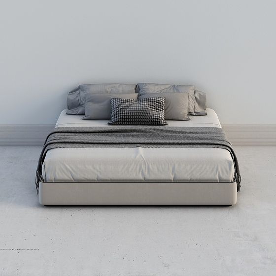 Modern Minimalist Bed 3D model