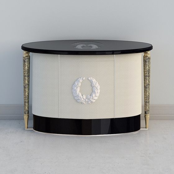 Luxe Oval Table 3D model for Stylish Interiors