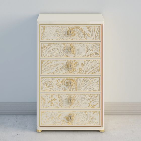 Elegant Paisley Chest 3D model