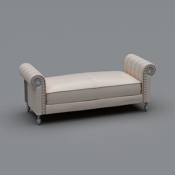 Elegant Vintage-Inspired Sofa 3D model