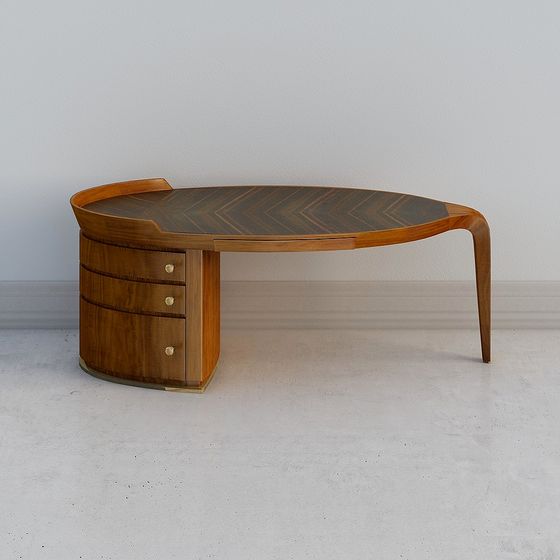 Stylish Retro Desk and Chair 3D Model for Modern Spaces