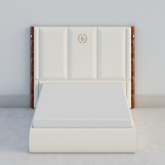Elegant Bedroom Headboard 3D model for Modern Spaces