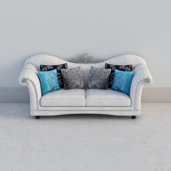 Elegant Low-Poly Sofa 3D Model for Modern Interiors