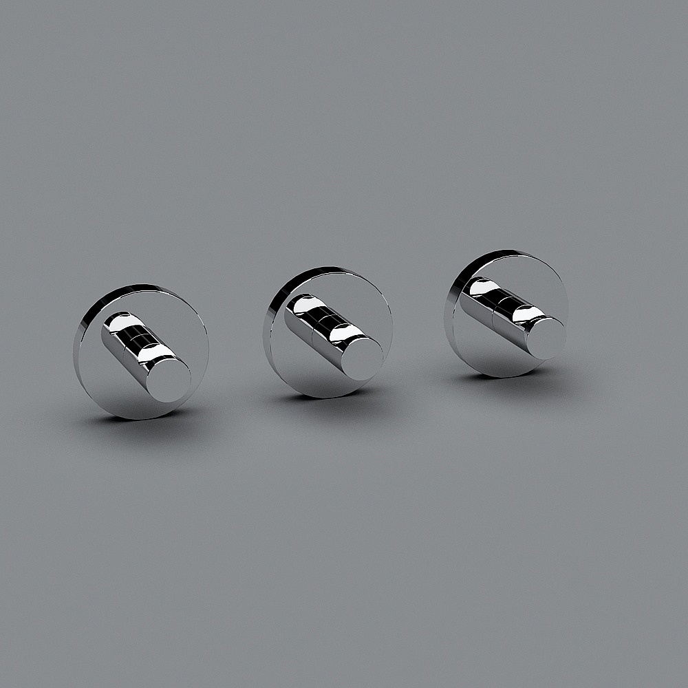 Low-Polygon Cylindrical Knob 3D Model