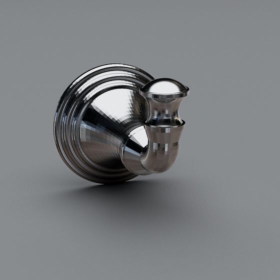 Futuristic Low-Poly Metal Art 3D model