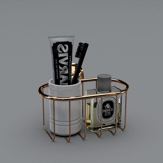 Stylish Bathroom Storage Rack 3D model for Modern Spaces