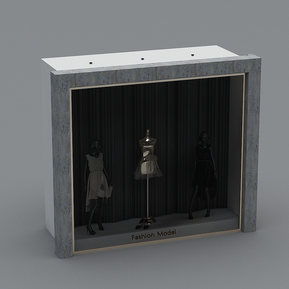 Modern clothing store door - window