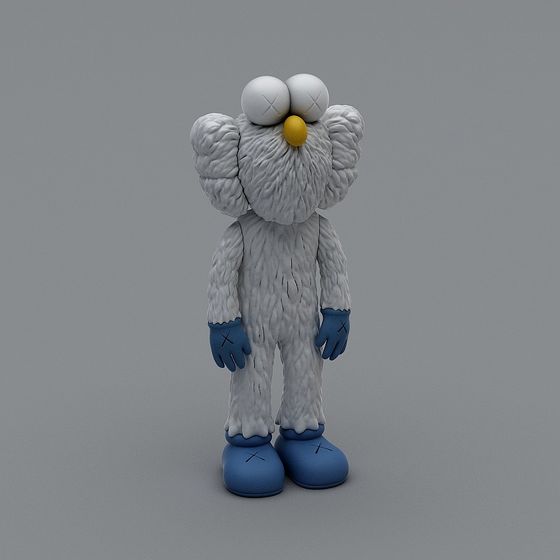 Kaws 3D Model - Unique Low-Poly Artistic Design