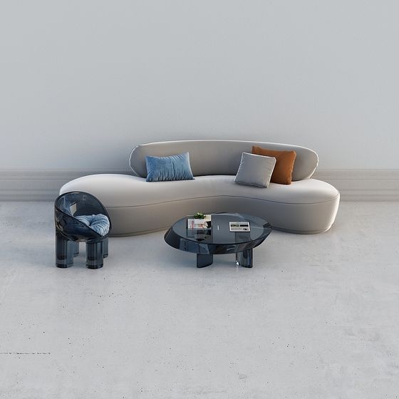 Stylish Modern Sofa 3D model for Contemporary Homes