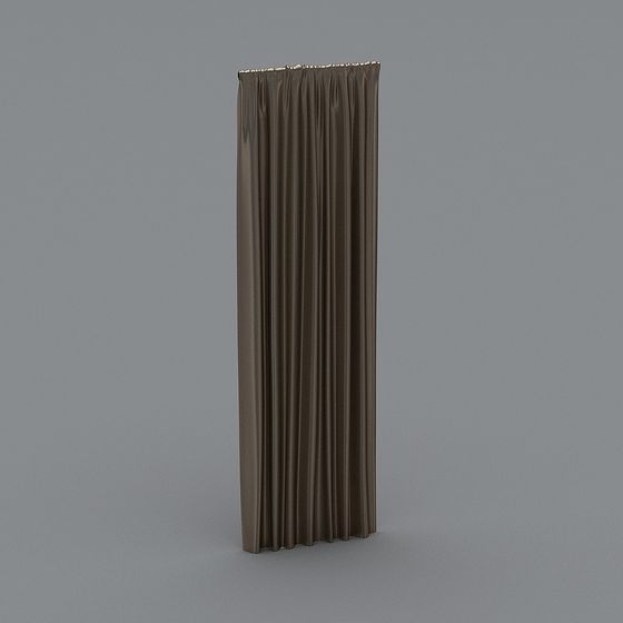 Stylish Folded Curtain 3D model
