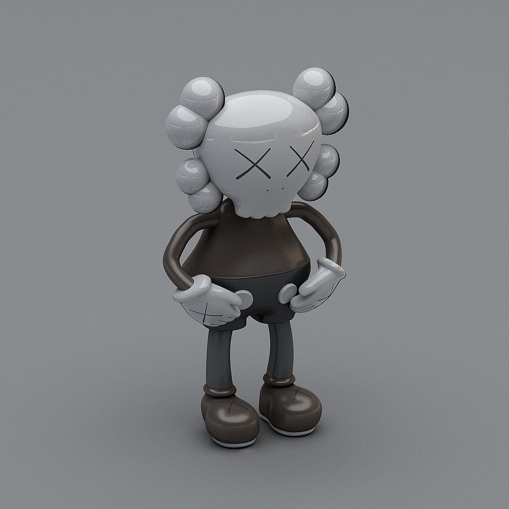 Kaws 3D Model: A Unique Low Poly Design