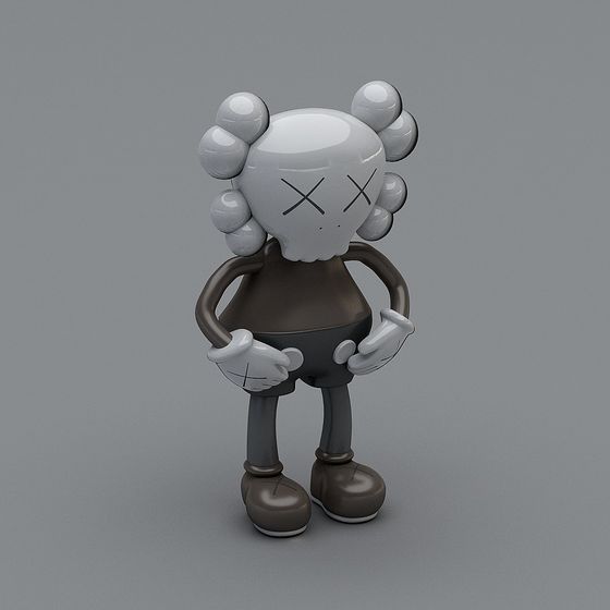 Kaws 3D Model: A Unique Low Poly Design