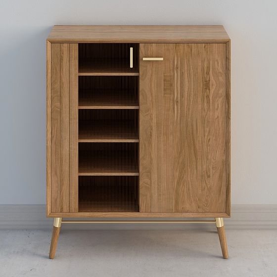 Mid-Century Modern Cabinet 3D model for Creative Projects
