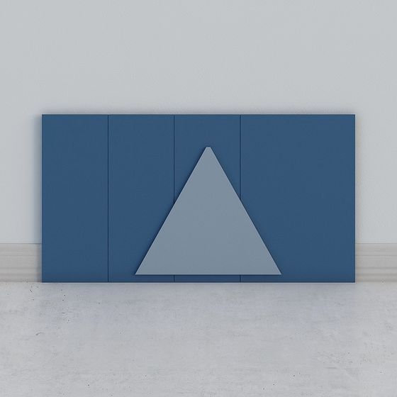 Stylish Blue Wall Panel 3D model for Modern Interiors