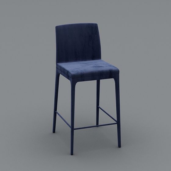 Stylish Low-Poly Bar Stool 3D model