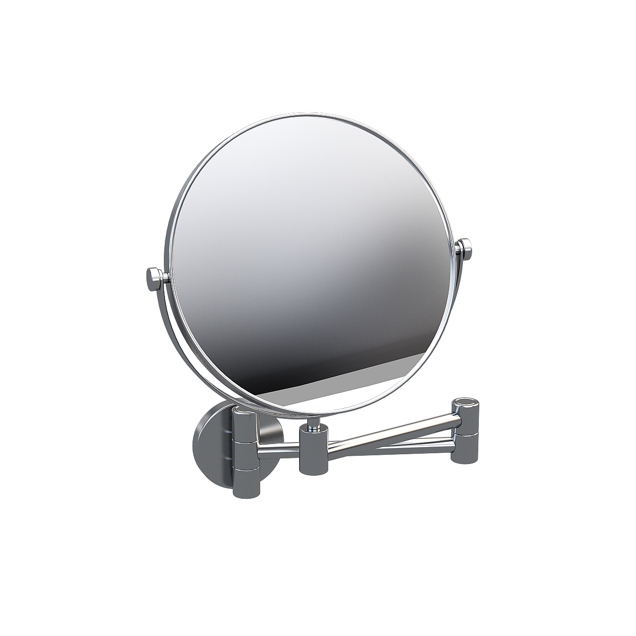 Elegant Simplistic Makeup Mirror 3D Model – Minimalist Metallic Design