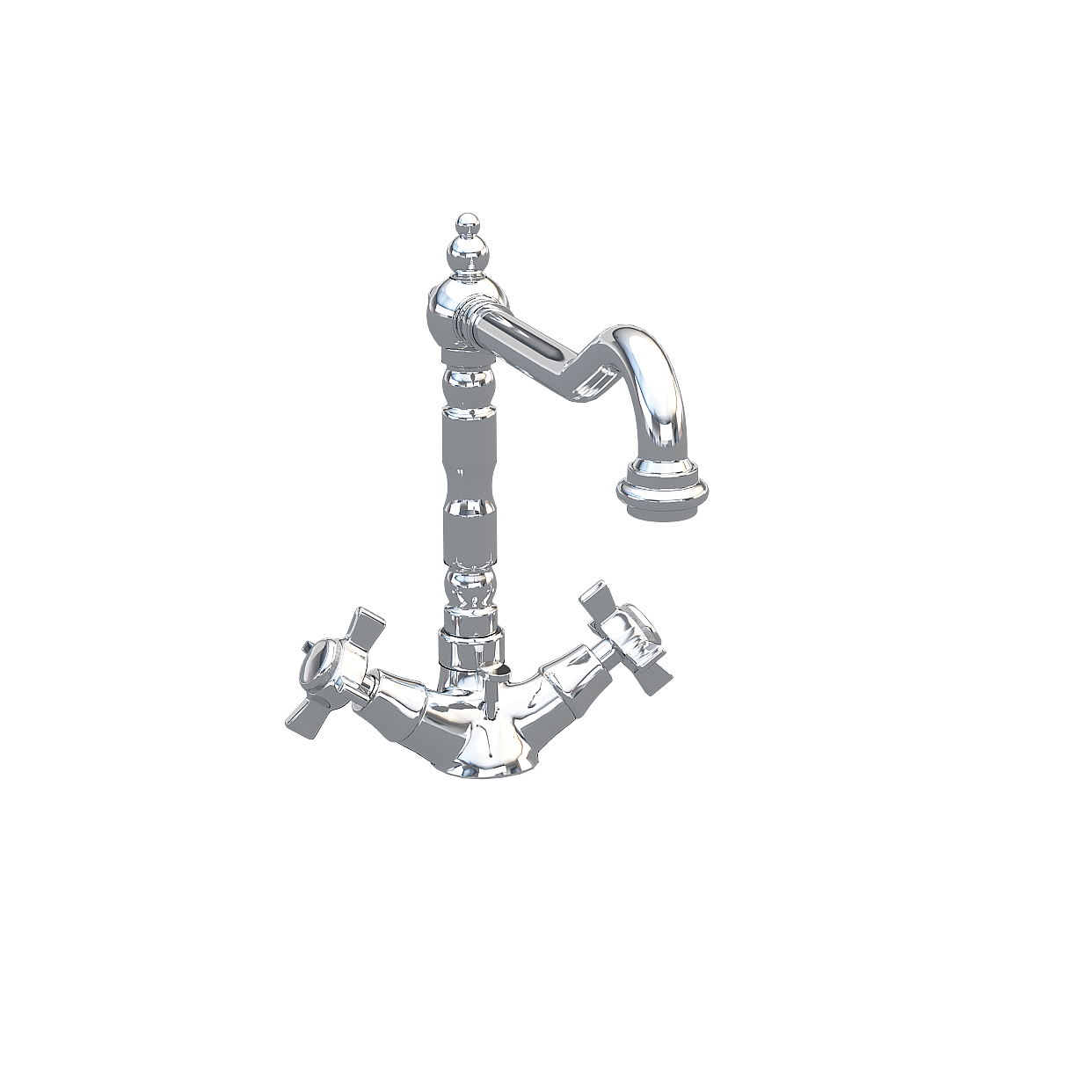 Vintage Tap 3D Model – Low-Poly Metallic Design