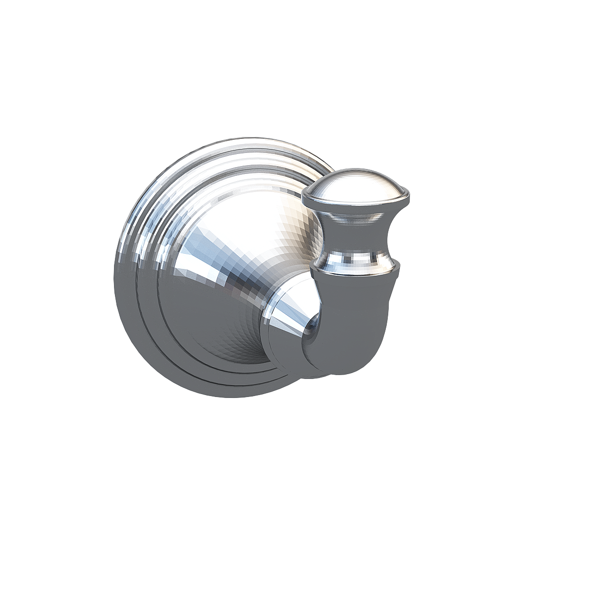 Futuristic Low-Poly Metal Art 3D Model – Silver Gray Design