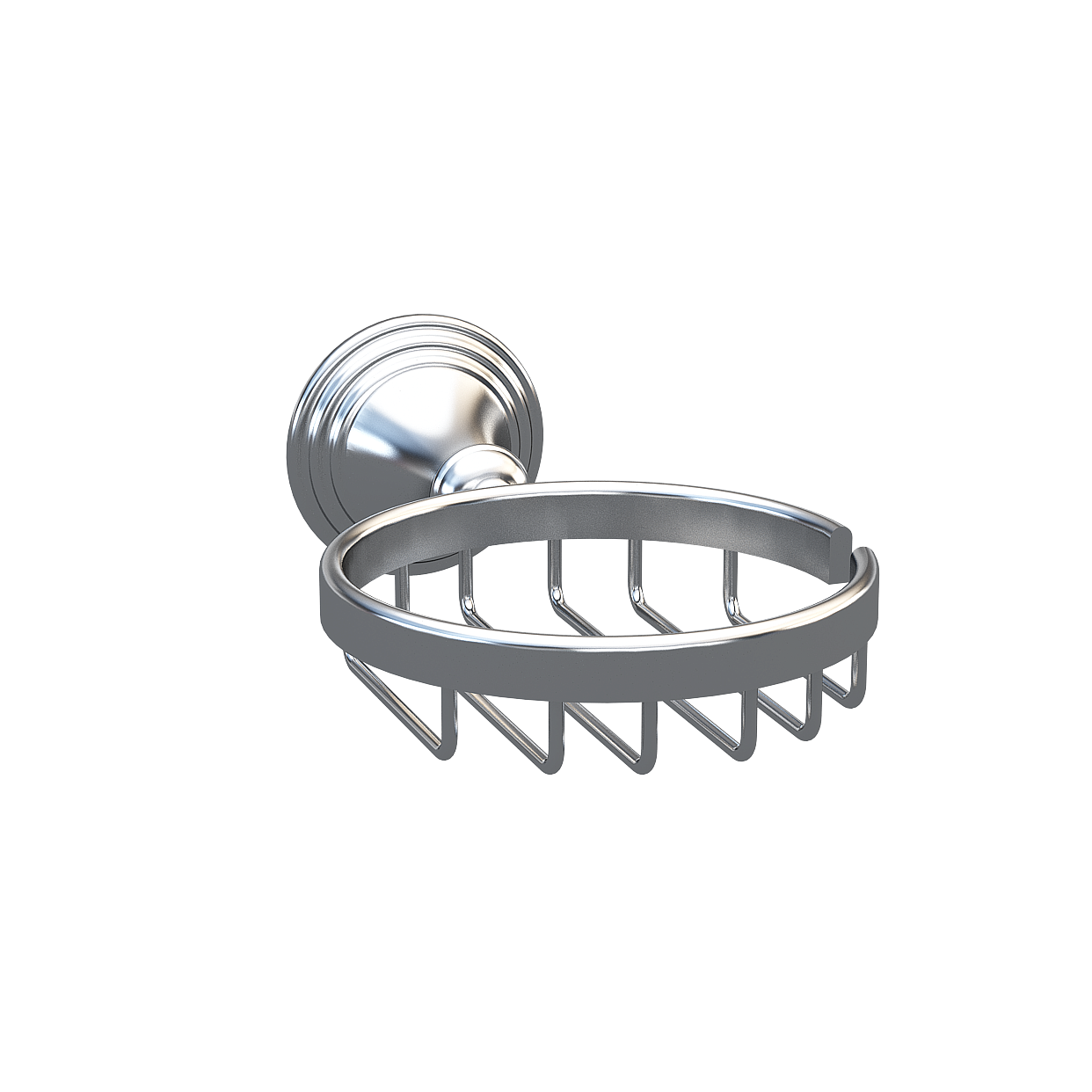 Stylish Low-Polygon Bathroom Shelf – Dark Gray Metallic