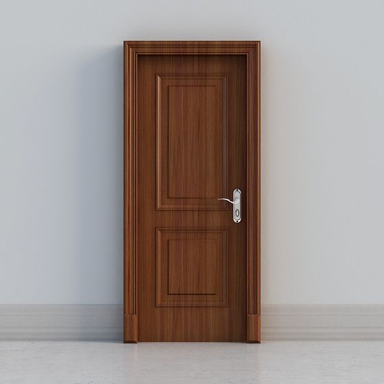 Stylish 3D Model Door with Realistic Wood Texture