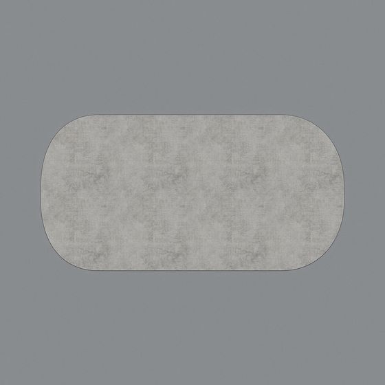 Stylish Oval Carpet 3D model with Low-Poly Design