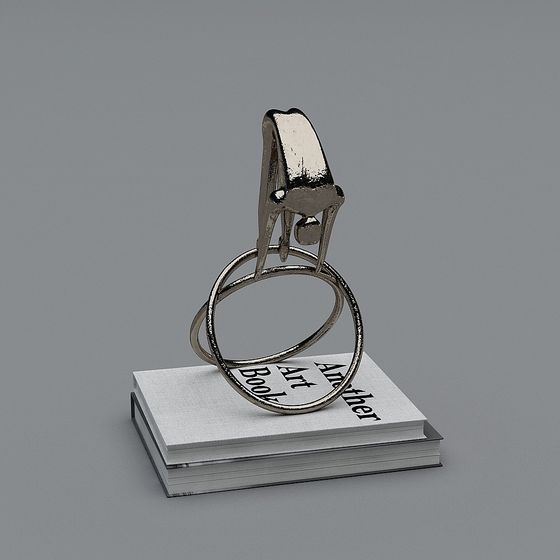 Book Page Clip Ring 3D model