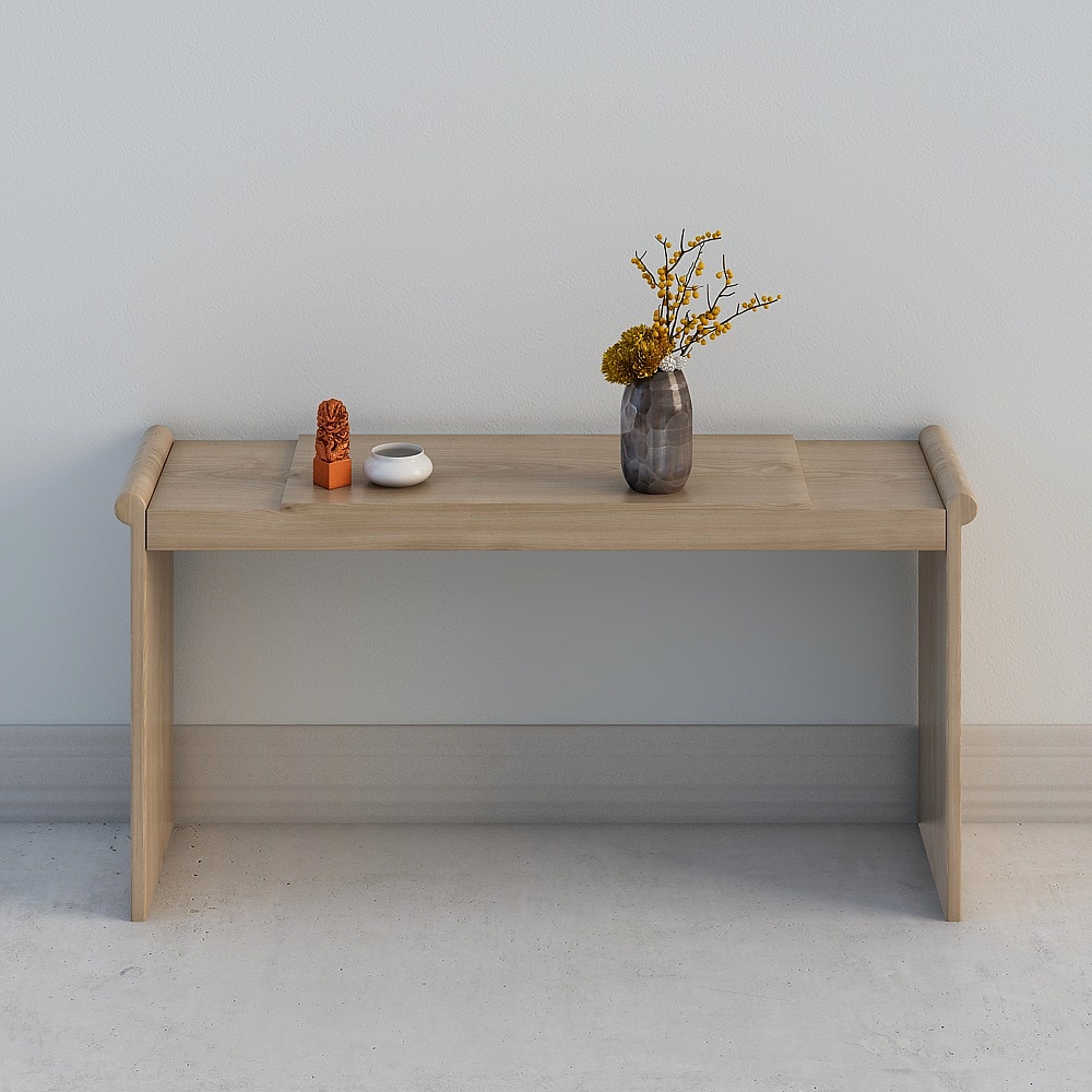 Set Ai design New Chinese end-view table single chair-end-view table and decoration