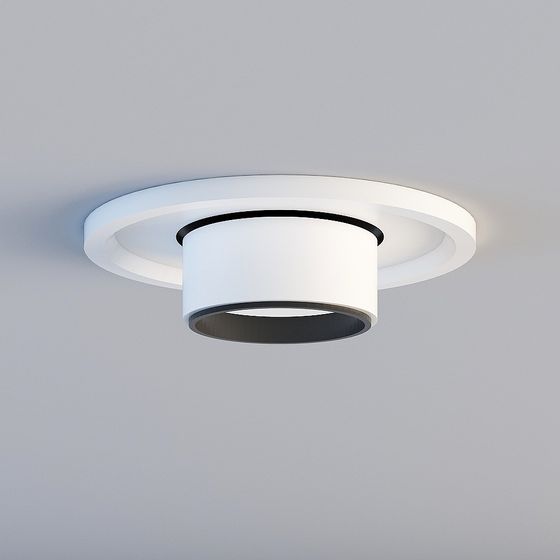 Modern Circular Pendant Light 3D model