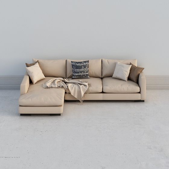 Modern Minimalist Sofa 3D model