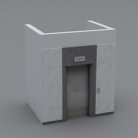 Elegant Low-Poly Elevator 3D model