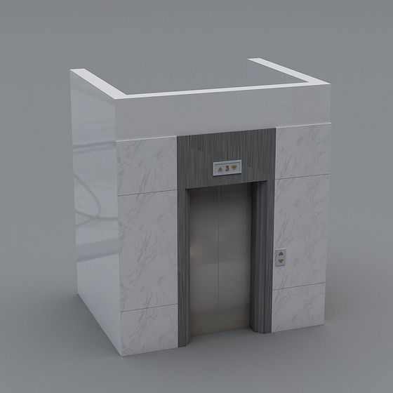 Elegant Low Poly Elevator 3D model