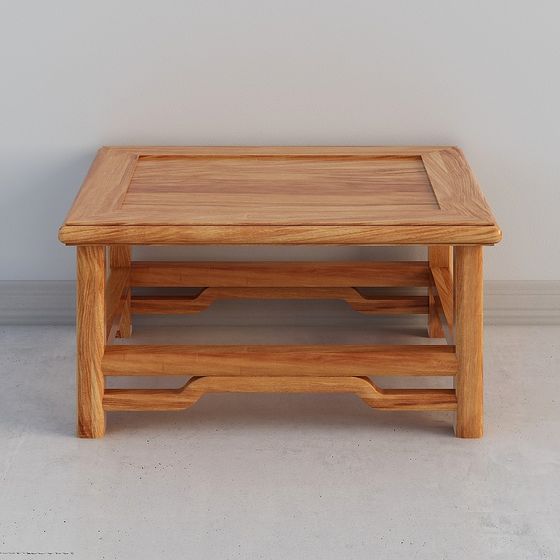 Vintage Wooden Table 3D model